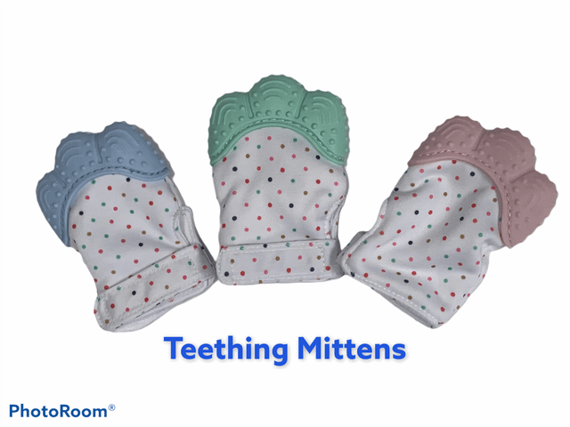 Silicone teething mittens