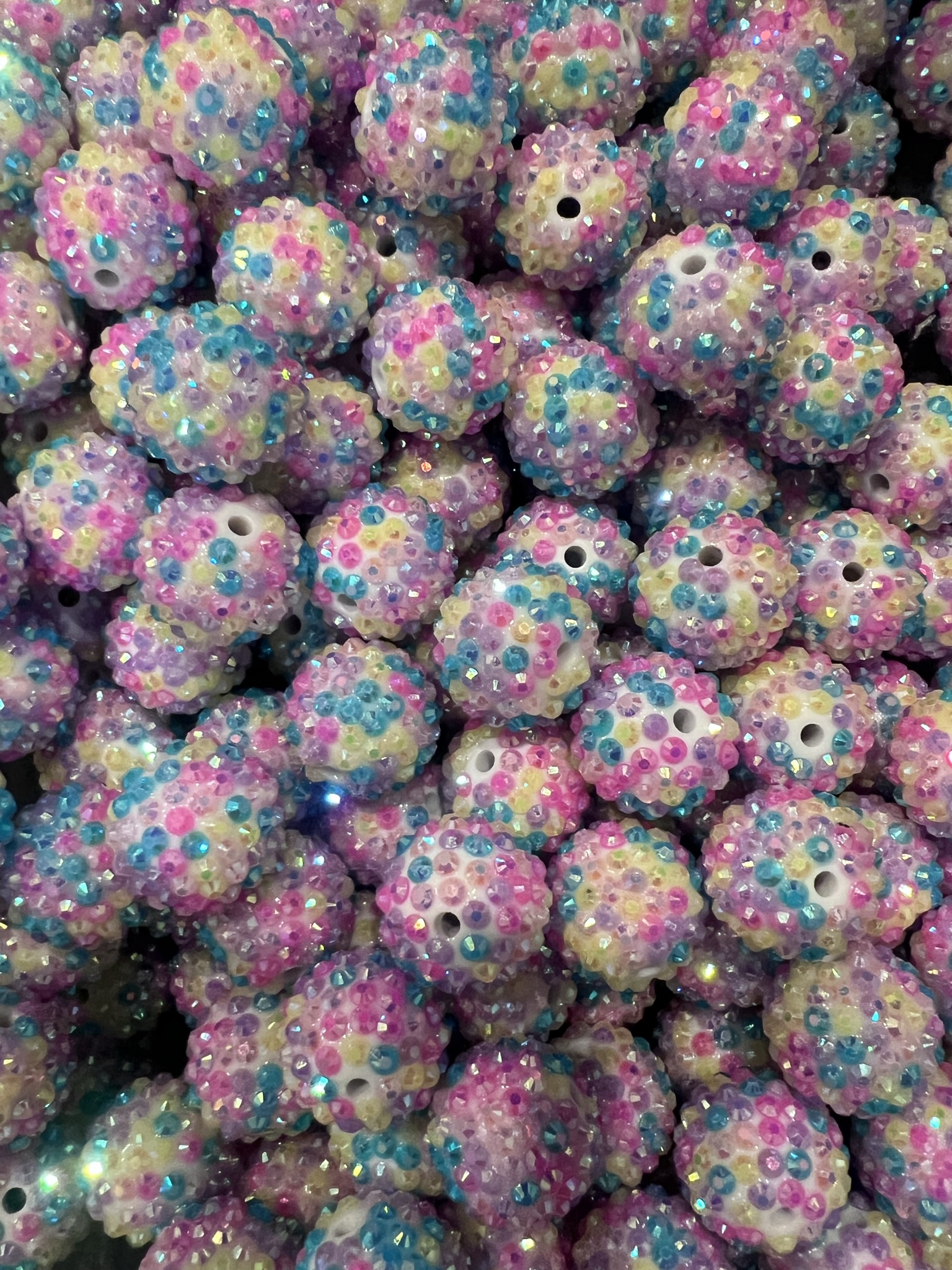 Rainbow Rhinestone Beads