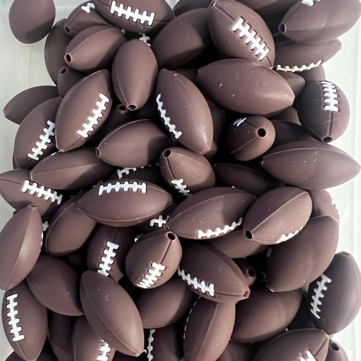 silicone football beads