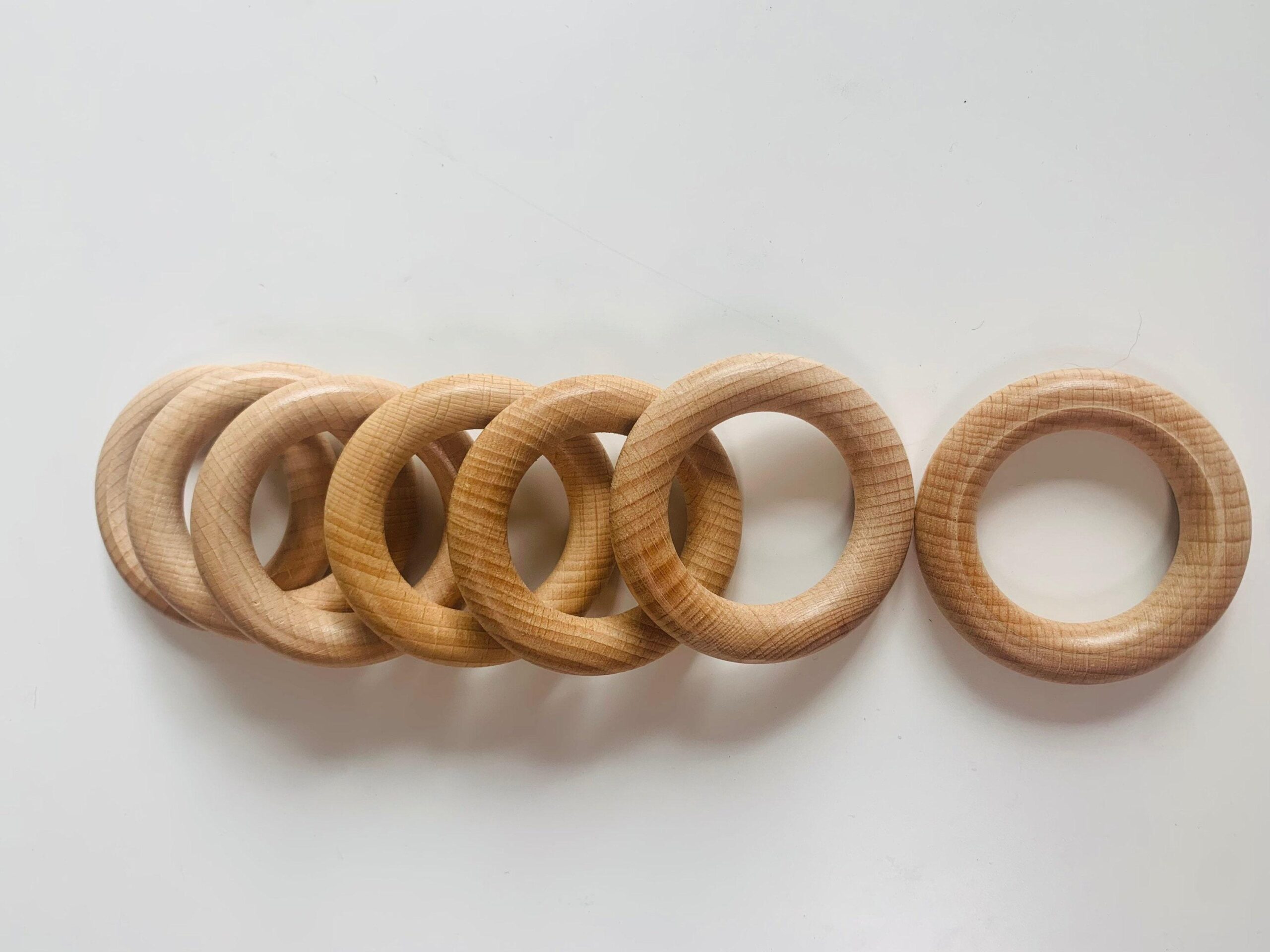 55 mm Finished Beech wooden rings