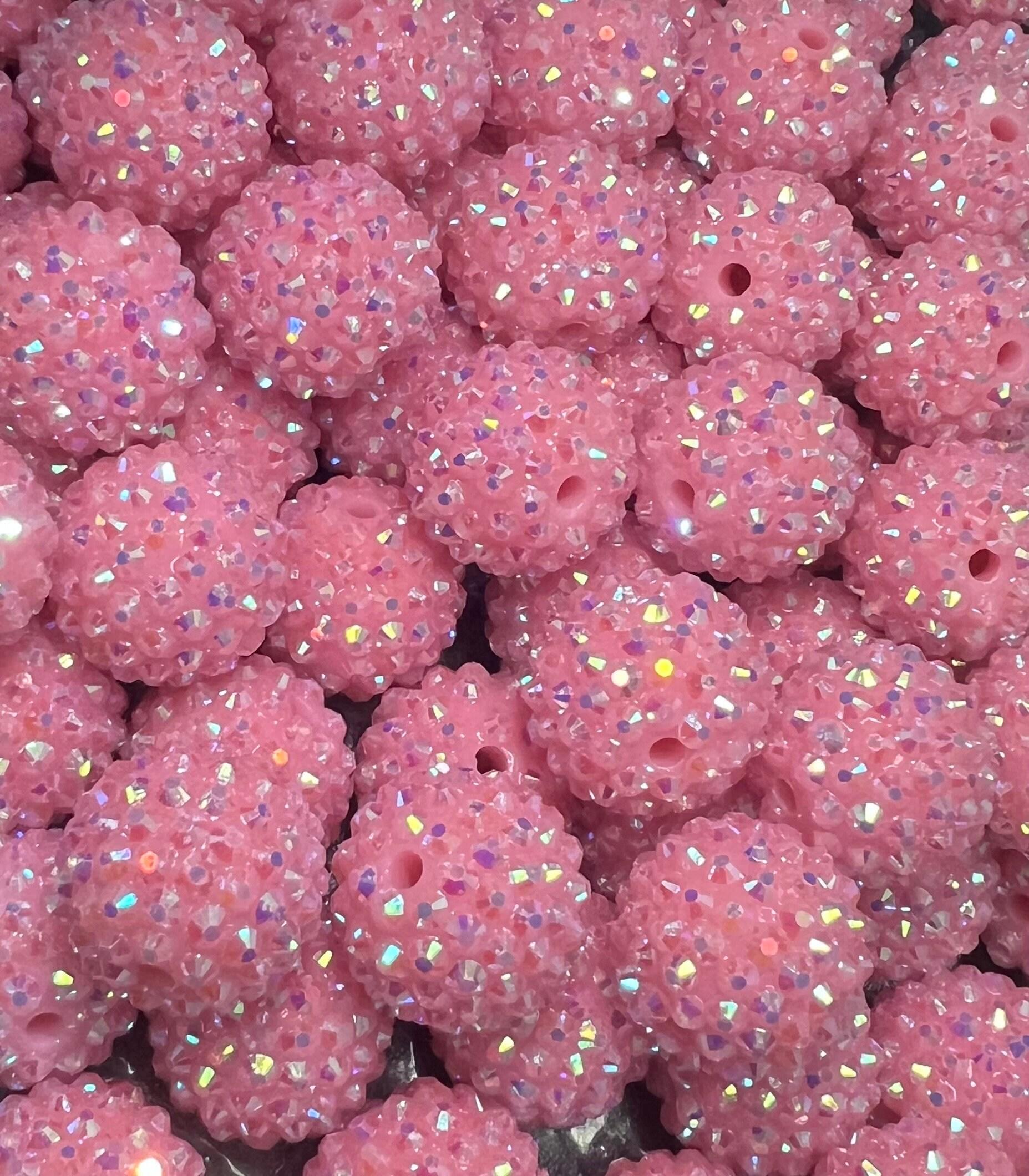 light pink rhinestone beads