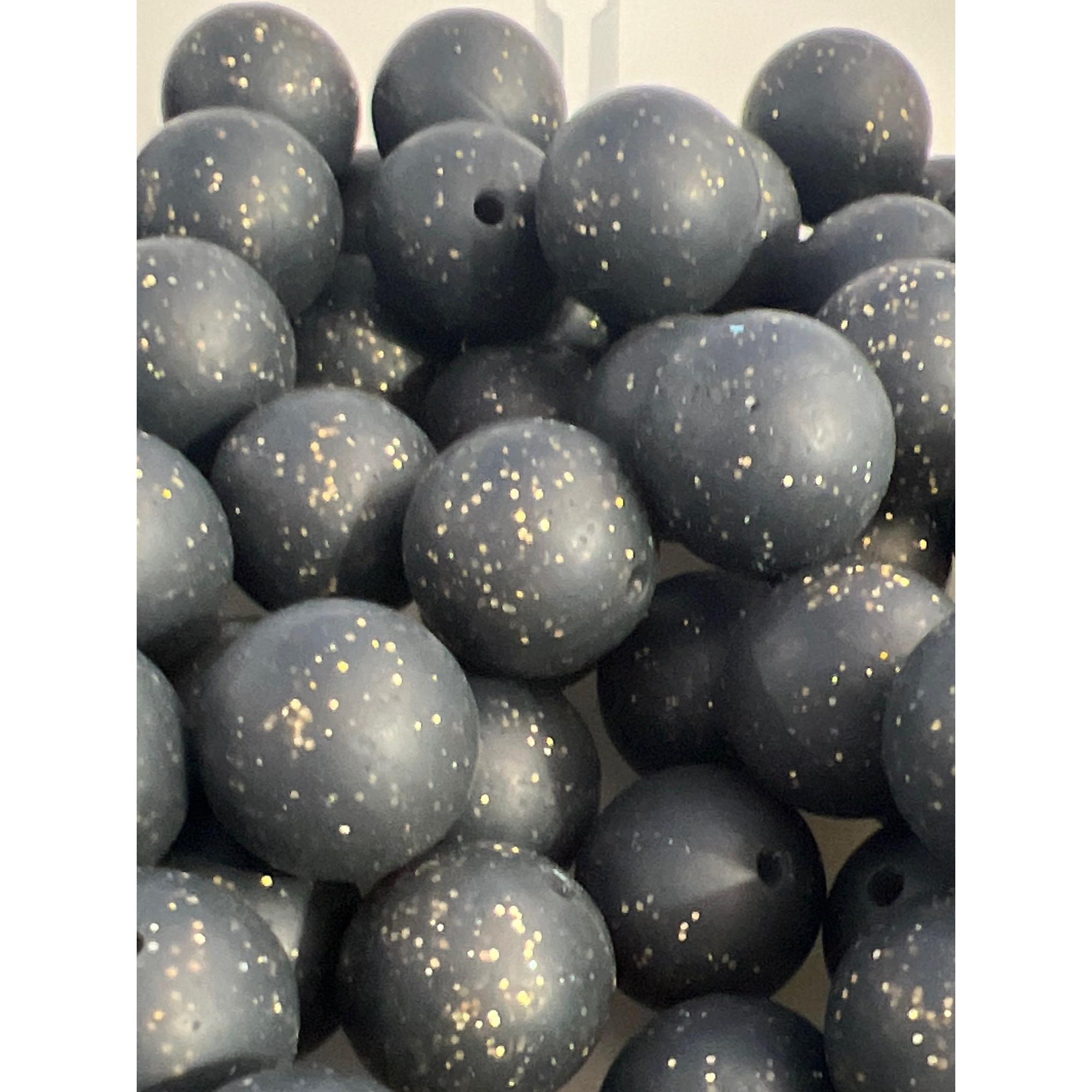 black sparkle beads