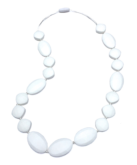 white teething necklace