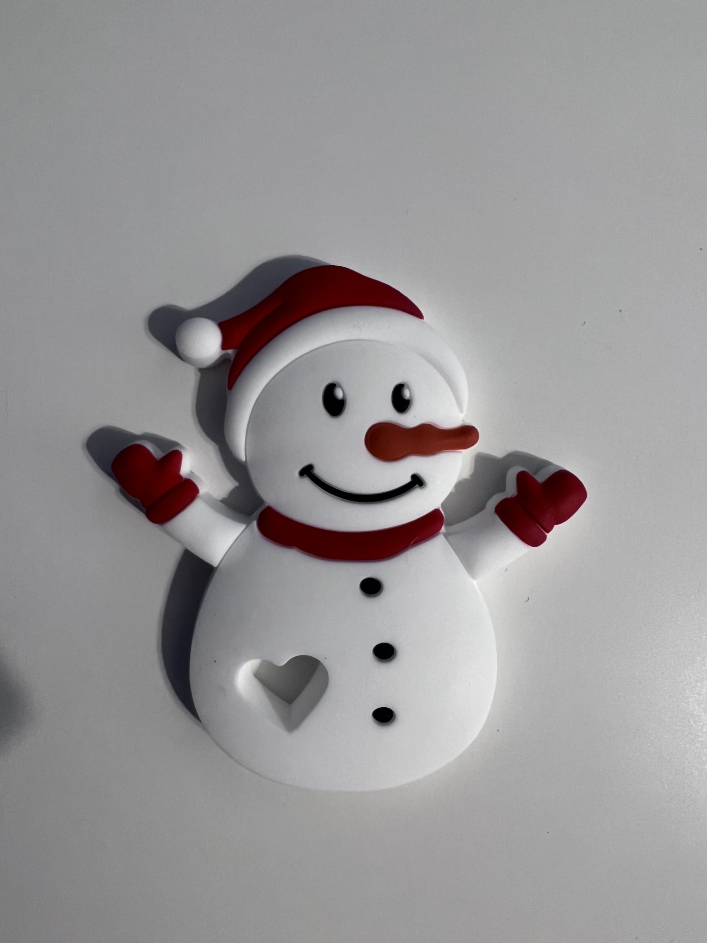 snowman teething pendant