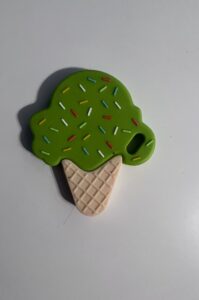 silicone ice cream teething pendant