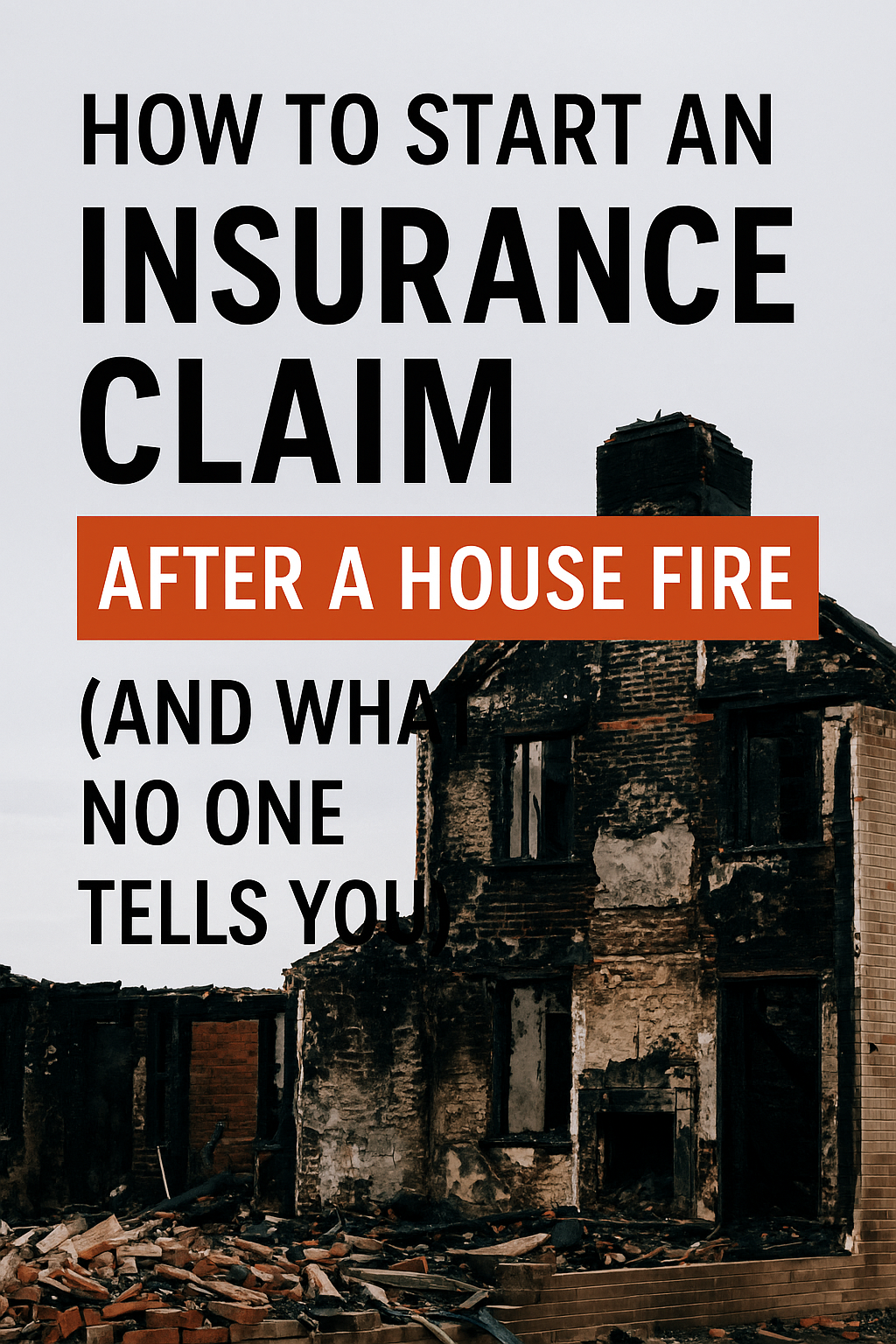 how to start an insurance claim after a house fire