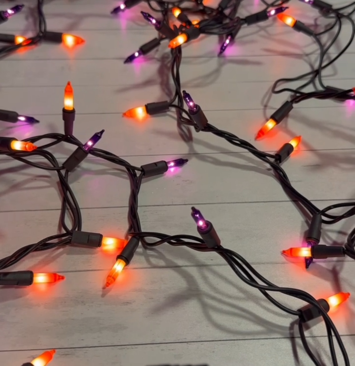 Purple and Orange Halloween String Lights – 20FT Waterproof Décor